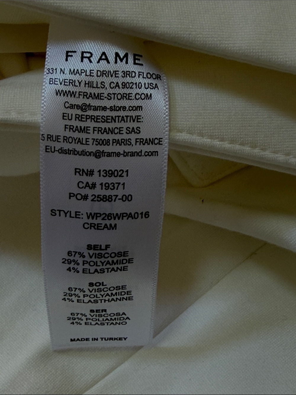 New! Frame SZ 2, cream The Reboot Crop Trousers. - Picture 11 of 13